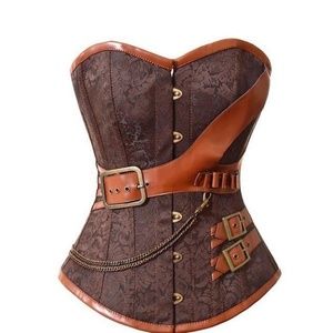 Brown Steampunk corset